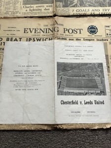 Chesterfield v Leeds United League Cup 3rd Round 23 November 1960 for sale on Ebay