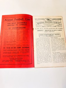 Arsenal vs Brighton & Hove Albion Official Matchday Programme 26/12/1934 for sale on Ebay