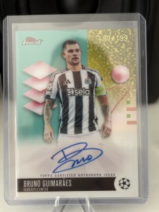 Bruno Guimarães Auto 180/199 Topps Finest UCC 2025/26 Newcastle for sale on Ebay