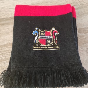 Sheffield F.C. scarf, Red/Black, oldest football clu.b in the world, vgc for sale on Ebay