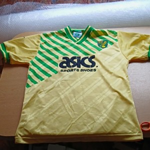 Asics Norwich City Away Shirt Adult M Yellow Short Sleeve Football Top for sale on Ebay