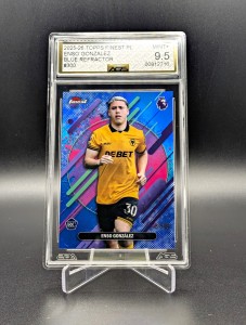 Enso González /99 Blue Refractor #300 AGS 9.5 Topps Finest PL Wolves 2025-26 for sale on Ebay