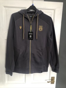 Wrexham Football Grey And Gold HoodieJacket Size Large for sale on Ebay