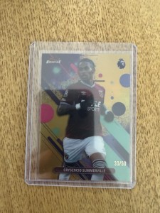 Topps Finest Premier League Crysencio Summerville West Ham 30/50 for sale on Ebay