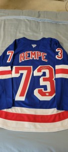 Matt Rempe Signed New York Rangers Jersey. Fanatics  for sale on Ebay