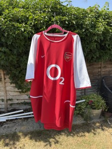 Nike Arsenal Home Football Shirt Adults XXL Red/White Short Sleeve 2002 Original for sale on Ebay