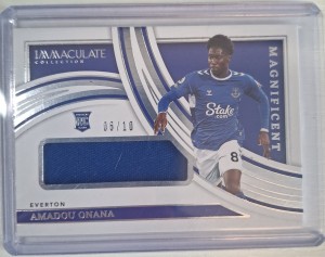 Amadou Onana RC 6/10 Magnificent Memorabilia Patch Immaculates Everton for sale on Ebay