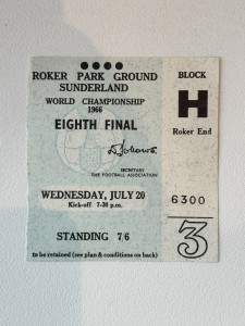 1966 World Cup Ticket Roker Park # 3 for sale on Ebay