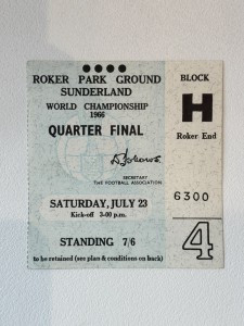 1966 World Cup Ticket Roker Park # 4 for sale on Ebay