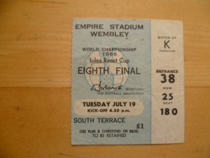 England v Mexico 1966 World Cup Group 1 original ticket for sale on Ebay