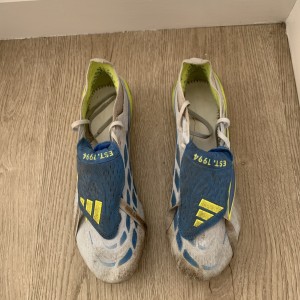 adidas Predator Elite FG Football Boots  Studs UK 8.5 Grey Yellow Blue for sale on Ebay