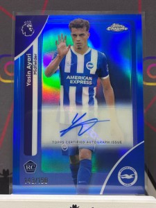 2025-26 Topps Chrome Premier League Yasin Ayari rc Blue Auto /150 Brighton for sale on Ebay