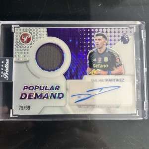2026 Topps Pristine Premier League Emi Martinez Match Warn Patch Auto /99 Villa for sale on Ebay
