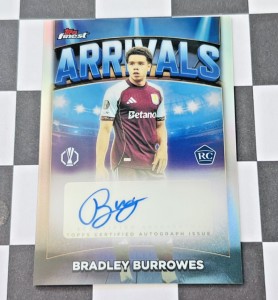 Bradley Burrows RC Topps Finest Arrivals Auto 2025/26 – Aston Villa Rookie Auto for sale on Ebay