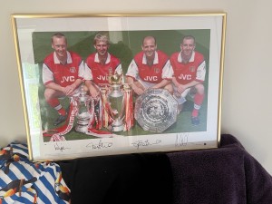 Signed Photo Of Arsenal Back 4 1997-1998 Season. for sale on Ebay