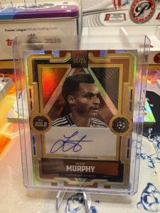 Topps UEFA Club Competitions Gold 2026 Jacob Murphy Newcastle Auto 06/25 for sale on Ebay