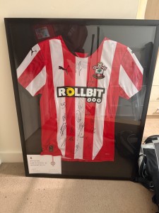 southampton fc premier league shirt 2024/25 season signed by all the team framed for sale on Ebay