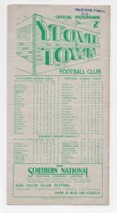 1951/52 Southern League - YEOVIL TOWN v. MERTHYR TYDFIL for sale on Ebay