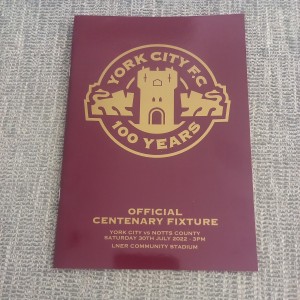 YORK CITY V NOTTS COUNTY ..2022-23 OFFICIAL CENTENARY PROGRAMME  LIMITED EDITION for sale on Ebay