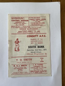 CONSETT v SOUTH BANK 1971/2. for sale on Ebay