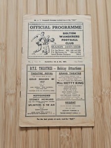 Bolton Wanderers Programme V Blackpool And Bury 1937 for sale on Ebay