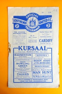 *****   1936/37    SOUTHEND UNITED v CARDIFF CITY for sale on Ebay