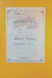 1984/85  BARRY TOWN v CARDIFF CITY South Wales Senior Cup Semi-Final for sale on Ebay