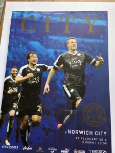 Leicester City V Norwich City 27/02/2016 Programme & Team Sheet Champions Season for sale on Ebay