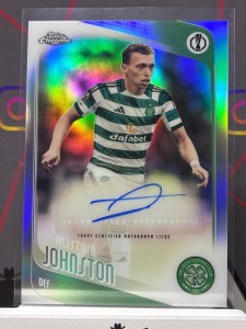 2025-26 Topps Chrome UCC Alistair Johnston Auto Celtic for sale on Ebay