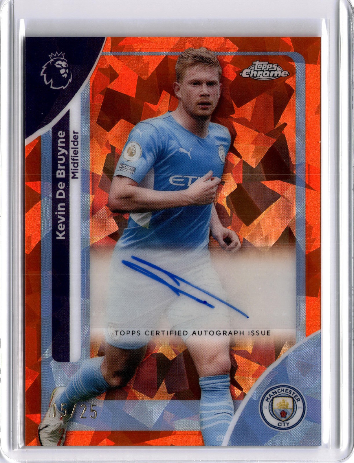 Kevin De Bruyne /25 - Auto - Manchester City - 2025-26 Topps PL Sapphire  for sale on Ebay