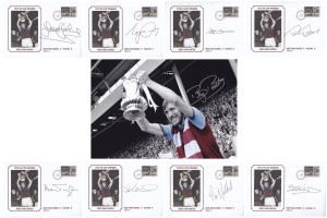*BID FROM JUST 99p* HAND SIGNED WEST HAM UNITED 1975 PRESENTATION x 8 SIGS for sale on Ebay