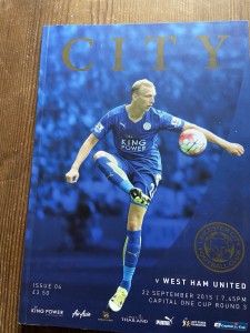 Leicester City V West Ham United 22/09/2015 (LC Rd 3)Programme Champions Season for sale on Ebay