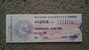 MATCH TICKET HAJDUK SPLIT v TOTTENHAM HOTSPUR1984 UEFA CUP SEMI-FINAL VERY GOOD for sale on Ebay