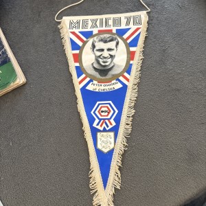 COFFER SPORTS 1970 WORLD CUP LARGE PENNANT PETER OSGOOD OF CHELSEA  for sale on Ebay