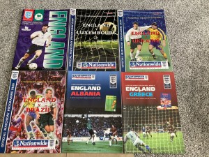 Job Lot of 6 England Programmes 1995-2001. for sale on Ebay