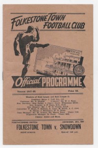 1947/48 Kent League Division 1 - FOLKESTONE TOWN v. CANTERBURY CITY for sale on Ebay