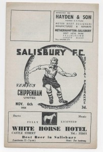 1954/55 Western League Division 1 - SALISBURY v. CHIPPENHAM UNITED for sale on Ebay