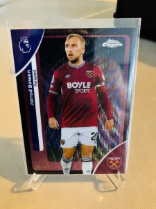 Jarrod Bowen Black Wave 10/10 Topps Chrome Premier League West ham Bookend for sale on Ebay