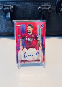 Topps finest Lucas Paqueta 4/5 Red Auto Card Extremely Rare! West ham Flamengo for sale on Ebay