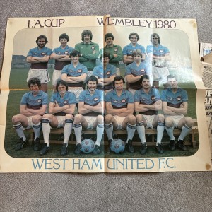 1980 West Ham at Wembley poster. for sale on Ebay