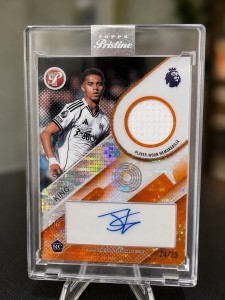 Josh King Rookie Topps  EPL Pristine Player Worn Patch & Auto /25 Orange Fulham for sale on Ebay