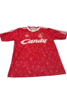 Vintage Adidas 1989-1991 Liverpool FC Home Shirt Candy - 38-40