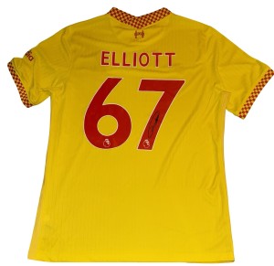 Harvey Elliott Signed 2021/22 Liverpool 3rd Shirt With COA for sale on Ebay