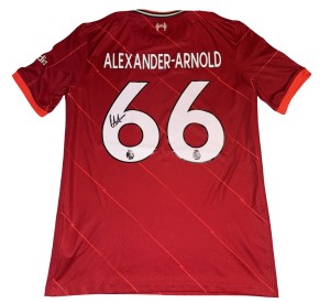 Trent Alexander Arnold Signed 2021/22 Liverpool Home Shirt With PHOTO PROOF for sale on Ebay