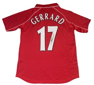 Steven Gerrard Signed 2001 Liverpool Home Shirt  for sale on Ebay