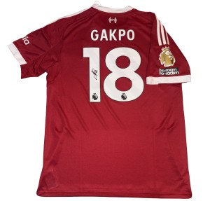 Cody Gakpo Signed 2025/26 Liverpool Home Shirt for sale on Ebay