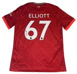 Harvey Elliott Signed 2021/22 Liverpool Home Shirt With COA for sale on Ebay