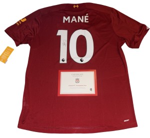 Sadio Mane Signed 2019/20 Liverpool Home Shirt With Official LFC COA for sale on Ebay