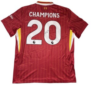 Dominik Szoboszlai Signed 24/25 Liverpool Home Shirt CHAMPIONS 20 for sale on Ebay
