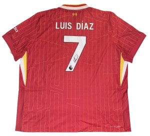 Luis Diaz Signed 24/25 Liverpool Home Shirt With PHOTO PROOF & COA for sale on Ebay